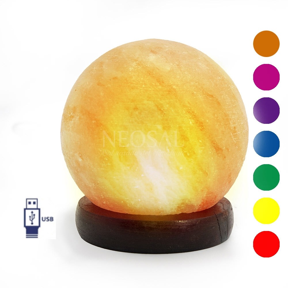 Lámpara de sal USB esfera  